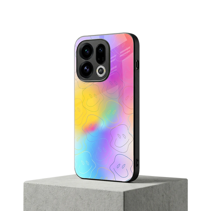 Smiley Colorburst oppo find x9 mobile cover | shockproof glass phone case