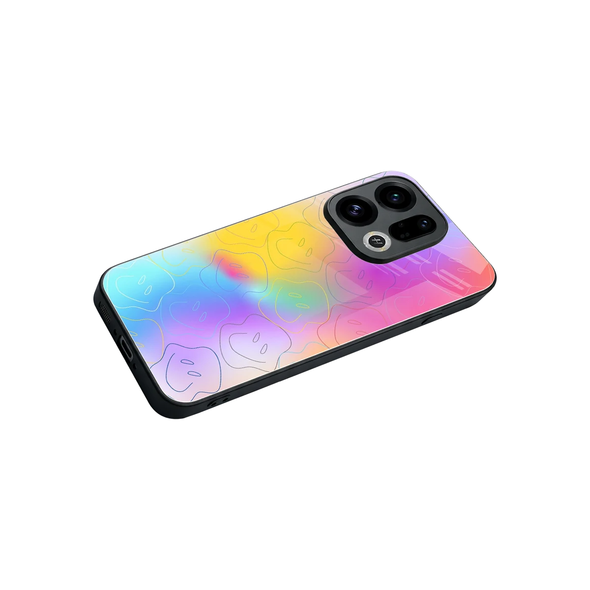 Smiley Colorburst stylish phone case for oppo find x9 | glossy glass and slim fit