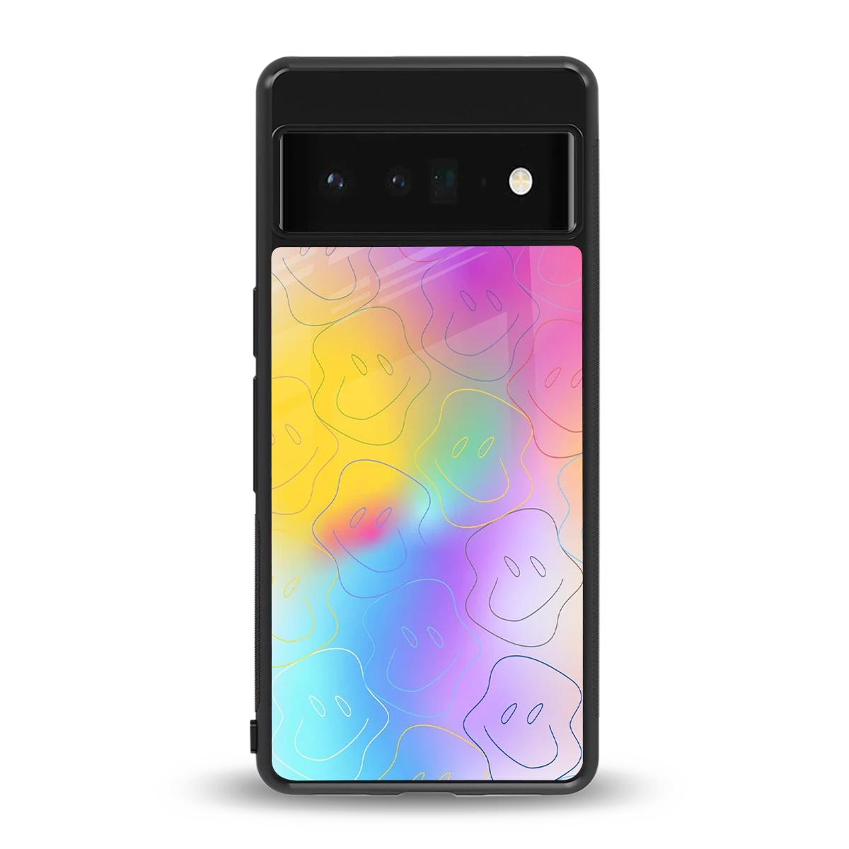 Smiley Colorburst back phone cover | glass case for google pixel 6 pro