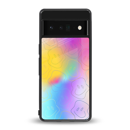 Smiley Colorburst back phone cover | glass case for google pixel 6 pro