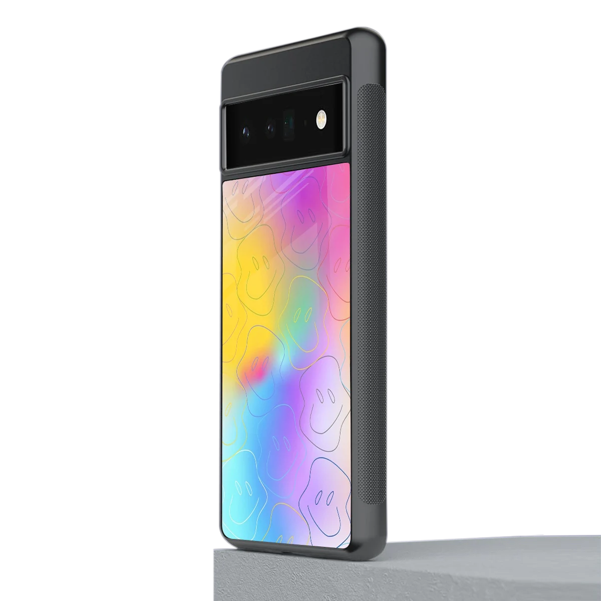 Smiley Colorburst stylish phone case for google pixel 6 pro | glossy glass and slim fit