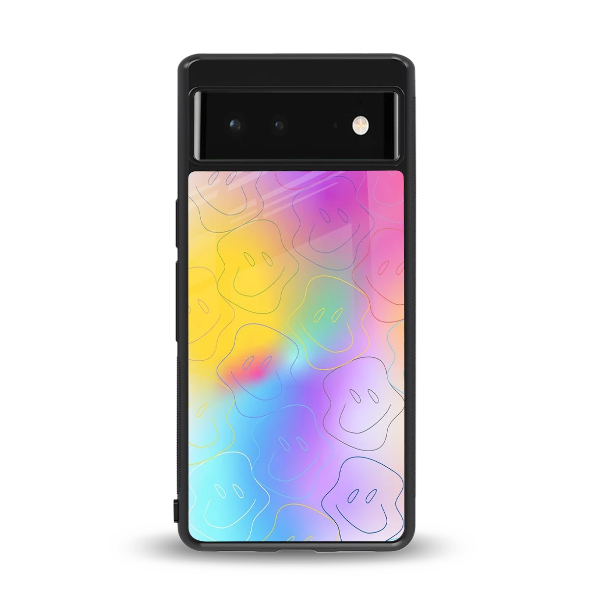 Smiley Colorburst back phone cover | glass case for google pixel 6
