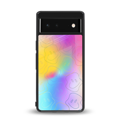 Smiley Colorburst back phone cover | glass case for google pixel 6a