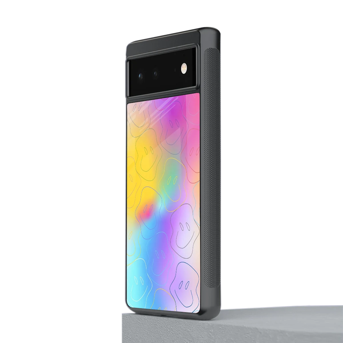 Smiley Colorburst stylish phone case for google pixel 6 | glossy glass and slim fit