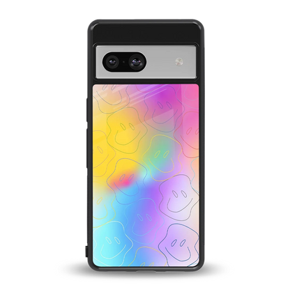 Smiley Colorburst back phone cover | glass case for google pixel 7