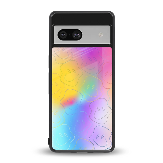 Smiley Colorburst back phone cover | glass case for google pixel 7