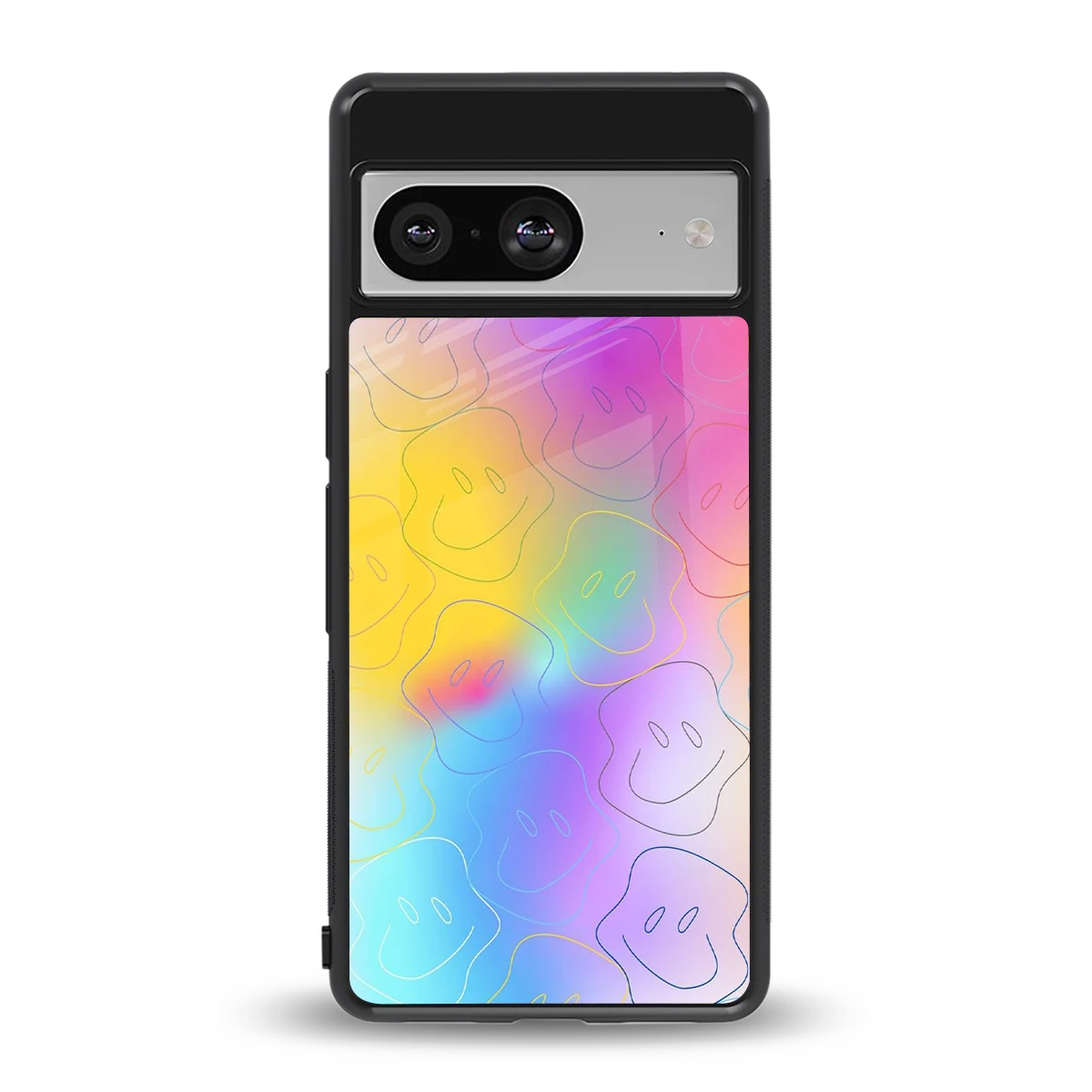 Smiley Colorburst back phone cover | glass case for google pixel 8