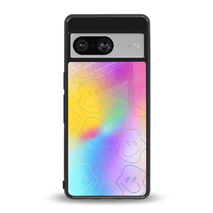 Smiley Colorburst back phone cover | glass case for google pixel 8
