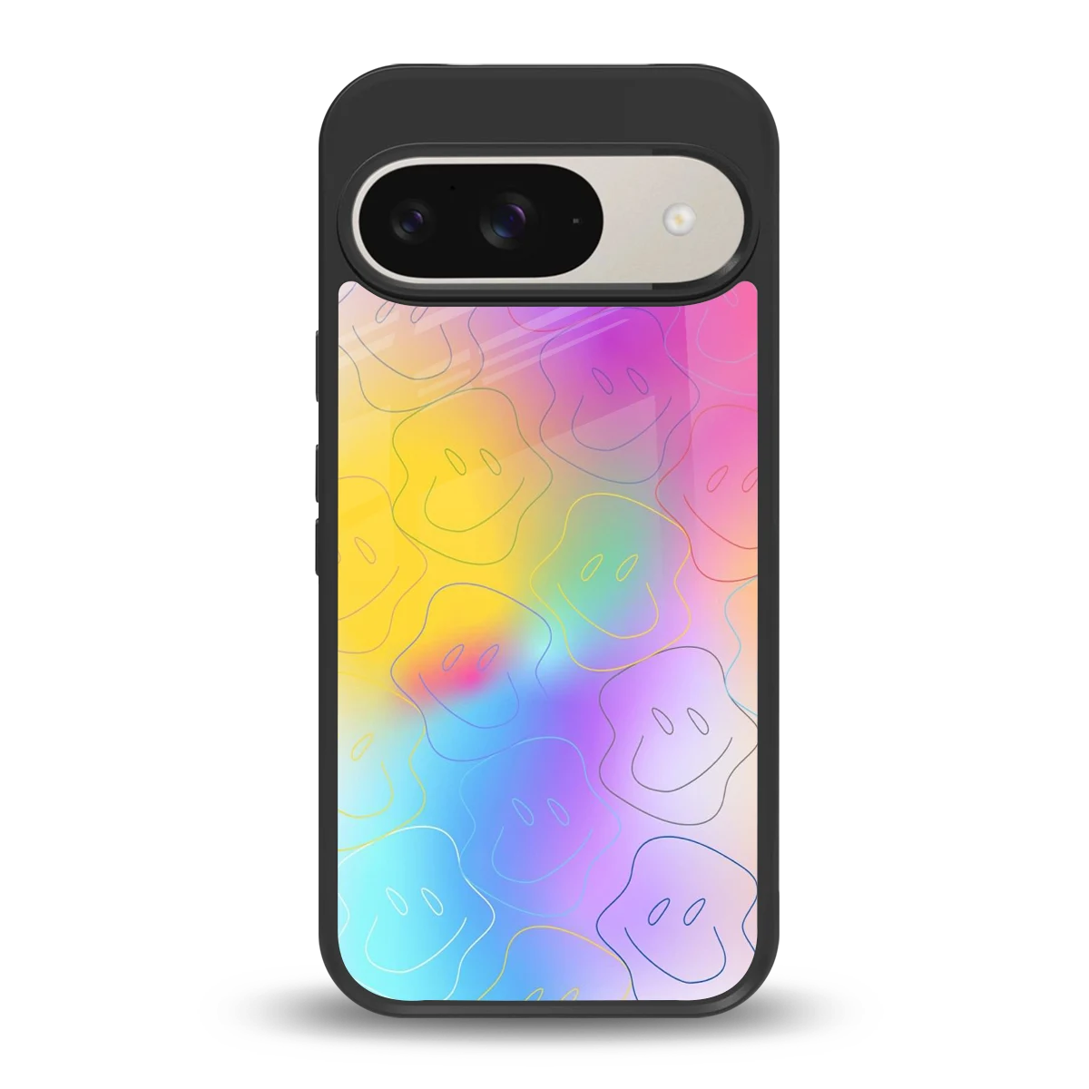 Smiley Colorburst back phone cover | glass case for google pixel 9