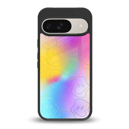 Smiley Colorburst back phone cover | glass case for google pixel 9