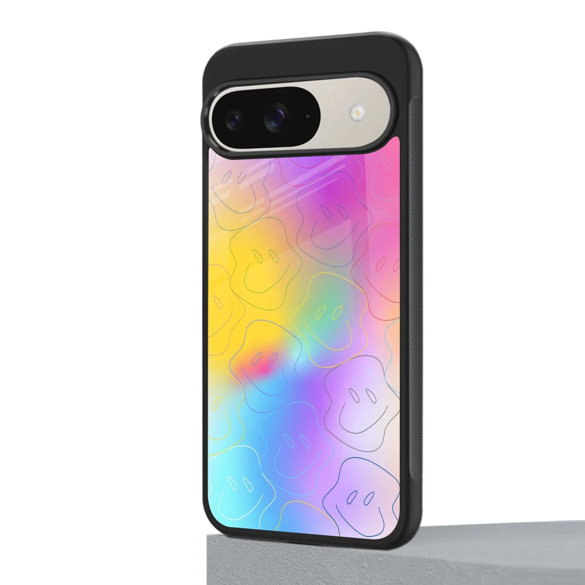 Smiley Colorburst google pixel 9 mobile cover | shockproof glass phone case