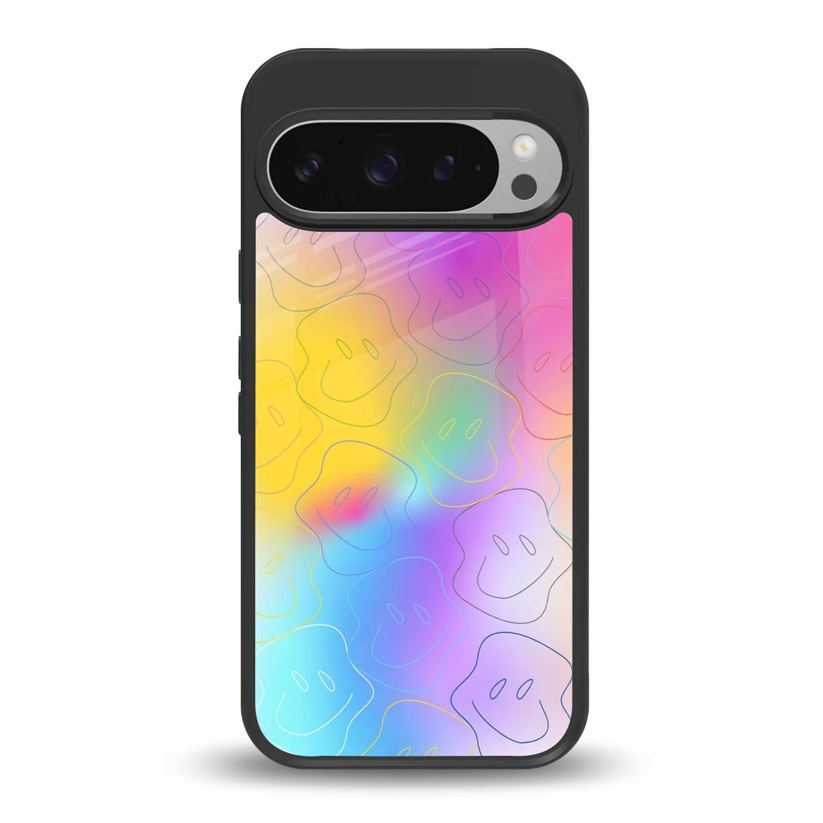 Smiley Colorburst back phone cover | glass case for google pixel 9 pro xl