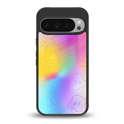 Smiley Colorburst back phone cover | glass case for google pixel 9 pro xl