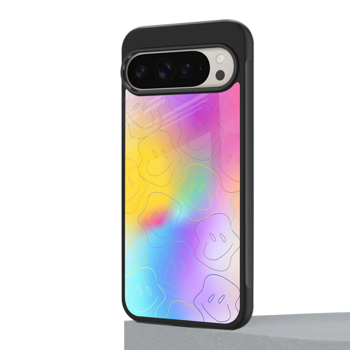 Smiley Colorburst google pixel 9 pro xl mobile cover | shockproof glass phone case