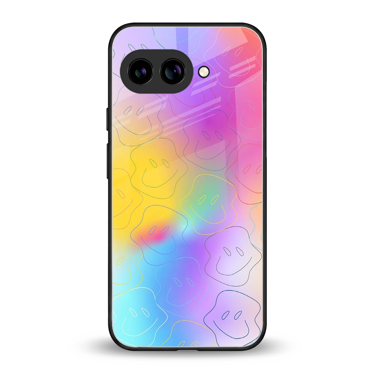 Smiley Colorburst back phone cover | glass case for google pixel 9a