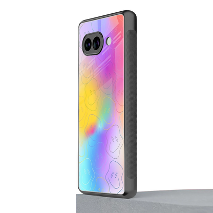 Smiley Colorburst google pixel 9a mobile cover | shockproof glass phone case