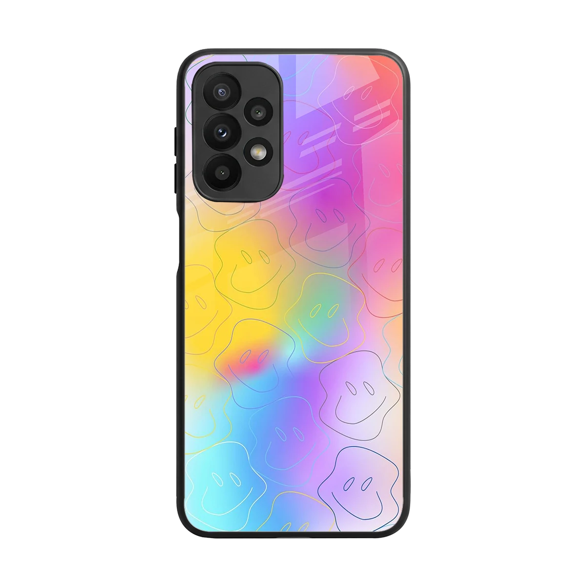 Smiley Colorburst back phone cover | glass case for samsung galaxy a23