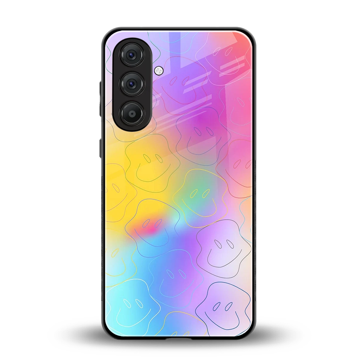 Smiley Colorburst back phone cover | glass case for samsung galaxy a14 5g