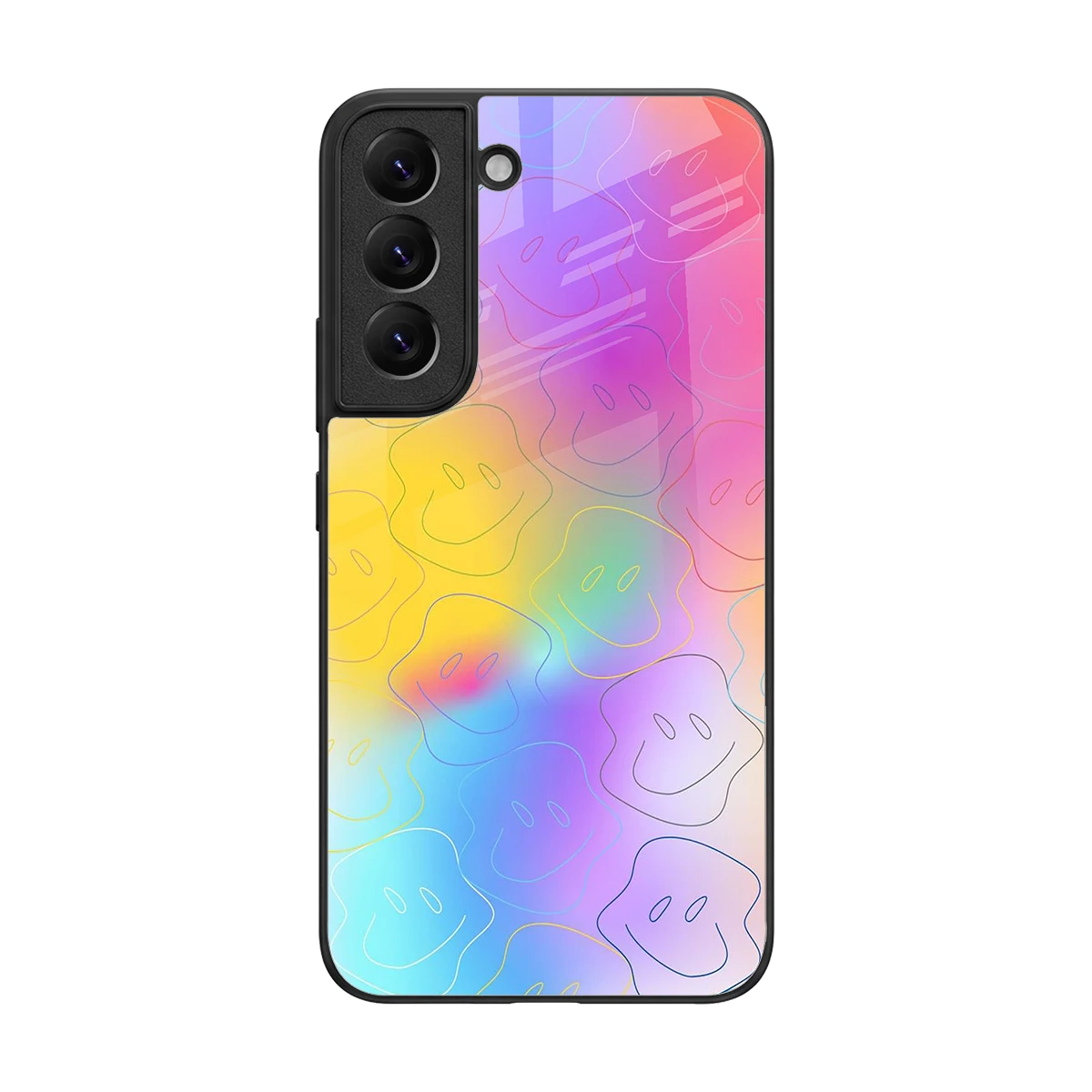 Smiley Colorburst back phone cover | glass case for samsung galaxy s22