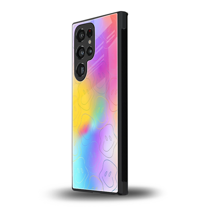 Smiley Colorburst samsung galaxy s23 ultra mobile cover | shockproof glass phone case