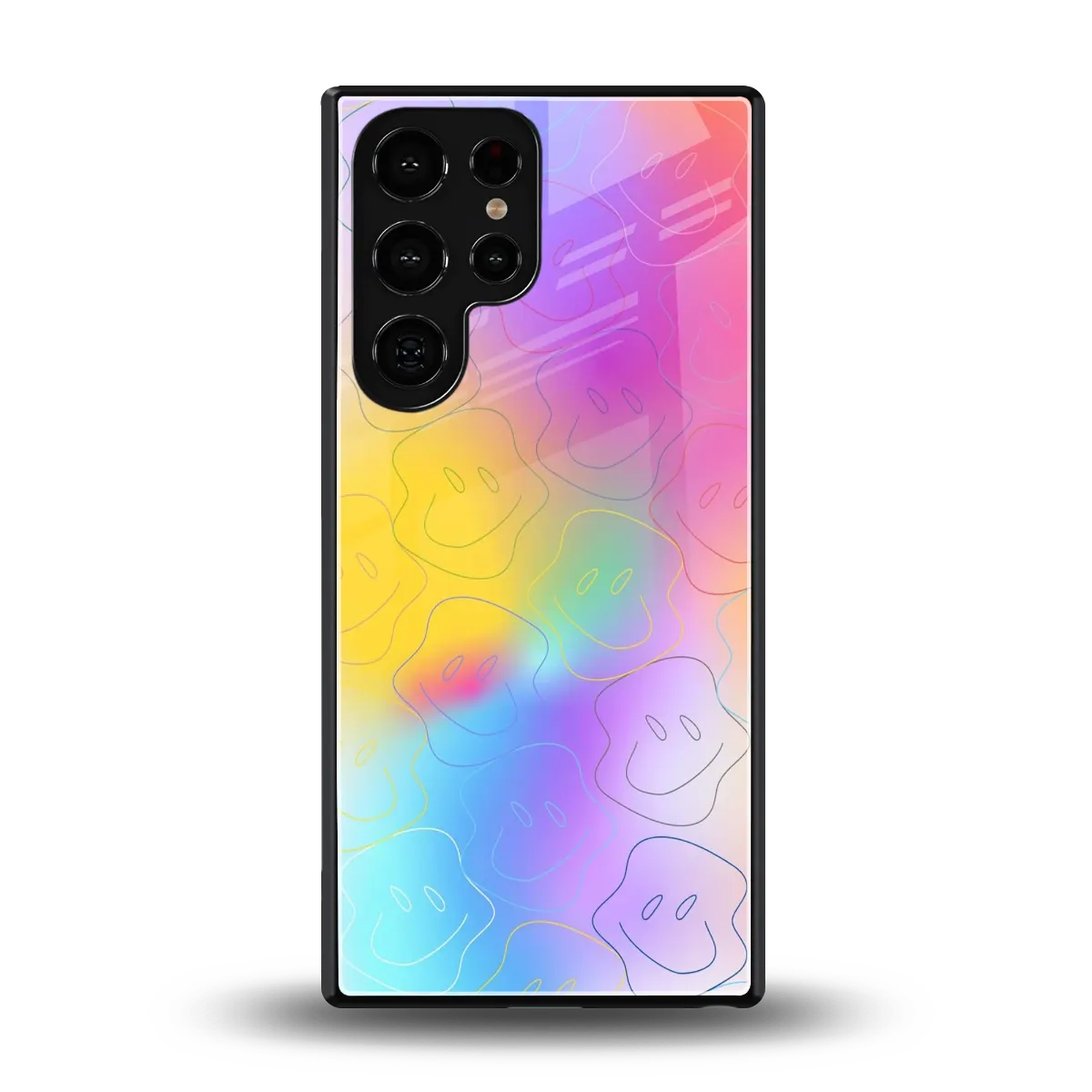 Smiley Colorburst back phone cover | glass case for samsung galaxy s25 ultra