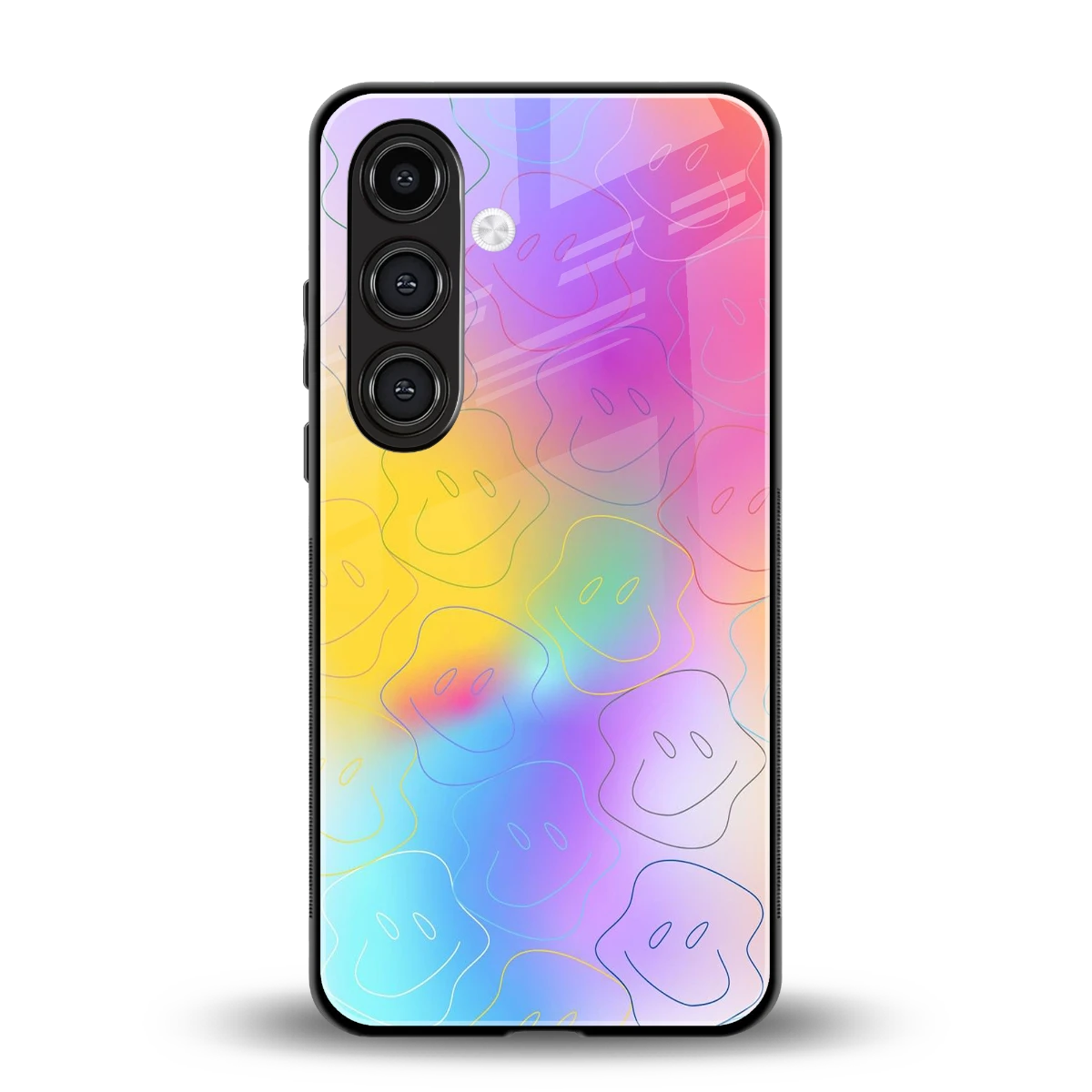 Smiley Colorburst back phone cover | glass case for samsung galaxy s24 plus