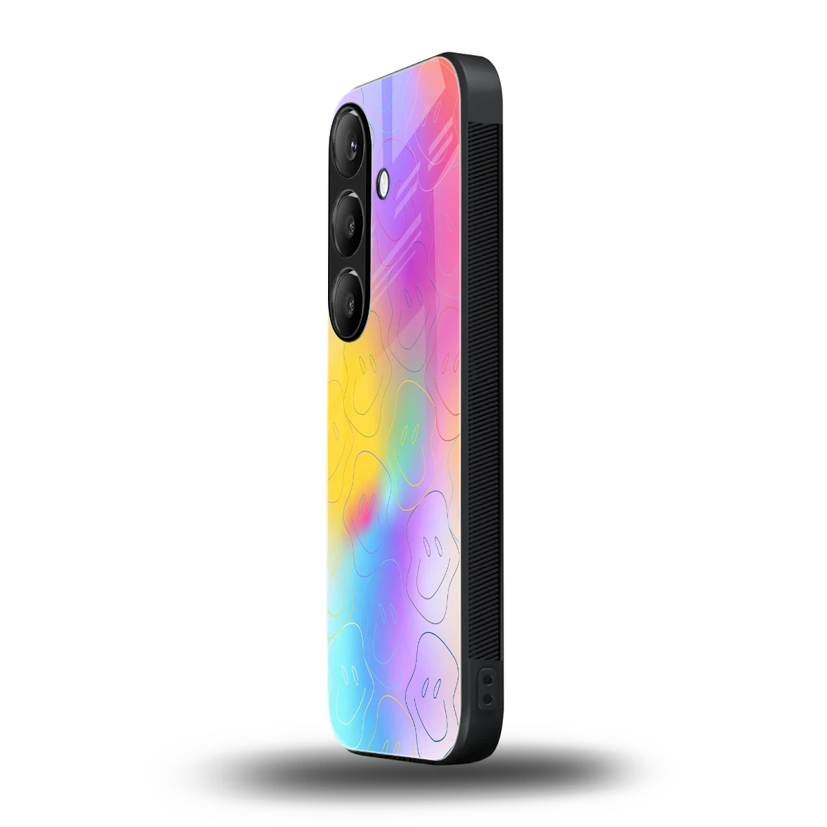 Smiley Colorburst samsung galaxy s25 mobile cover | shockproof glass phone case