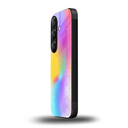 Smiley Colorburst samsung galaxy s23 plus mobile cover | shockproof glass phone case