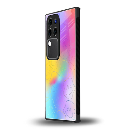 Smiley Colorburstvivo v30 pro mobile cover | shockproof glass phone case