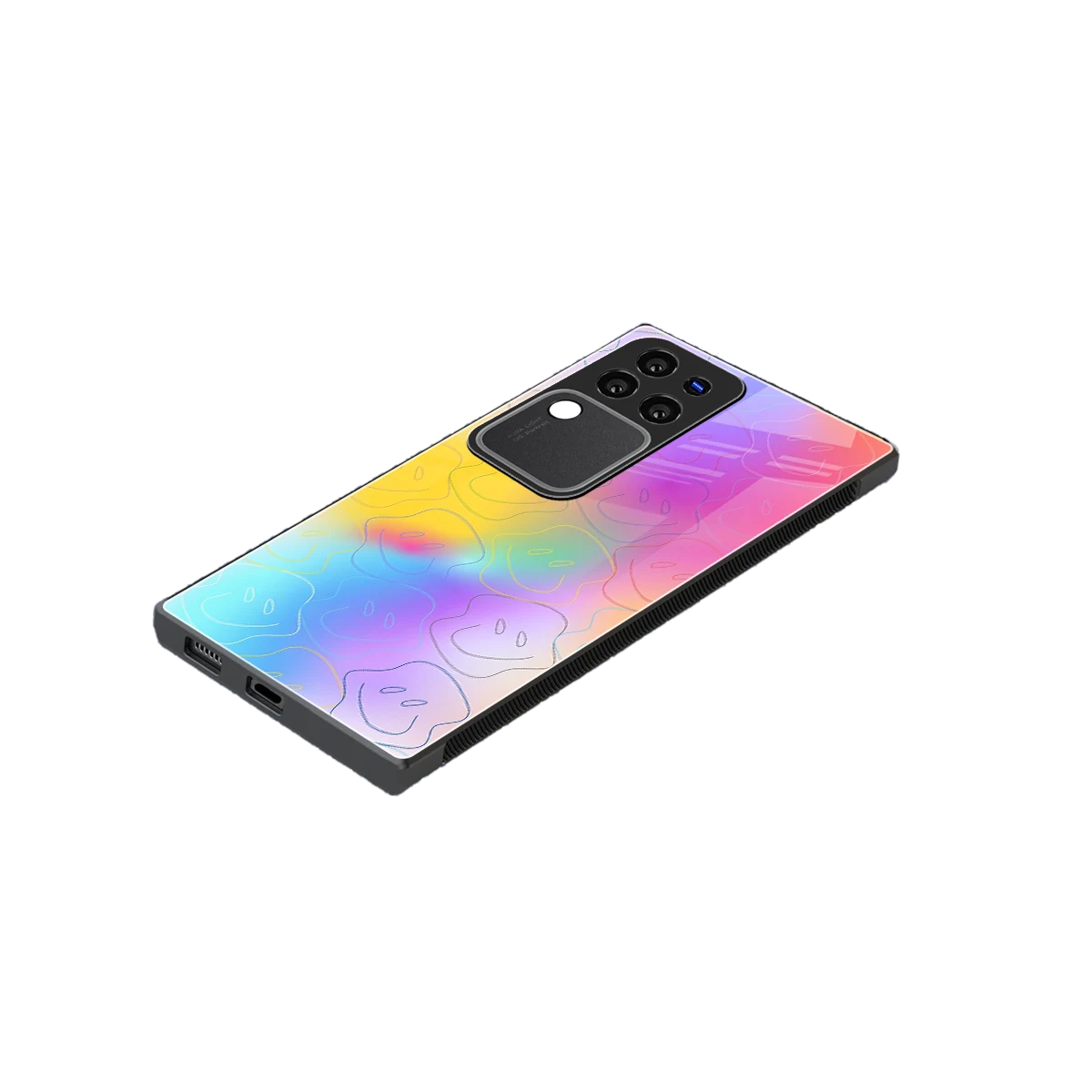 Smiley Colorburst stylish phone case forvivo v30 pro | glossy glass and slim fit