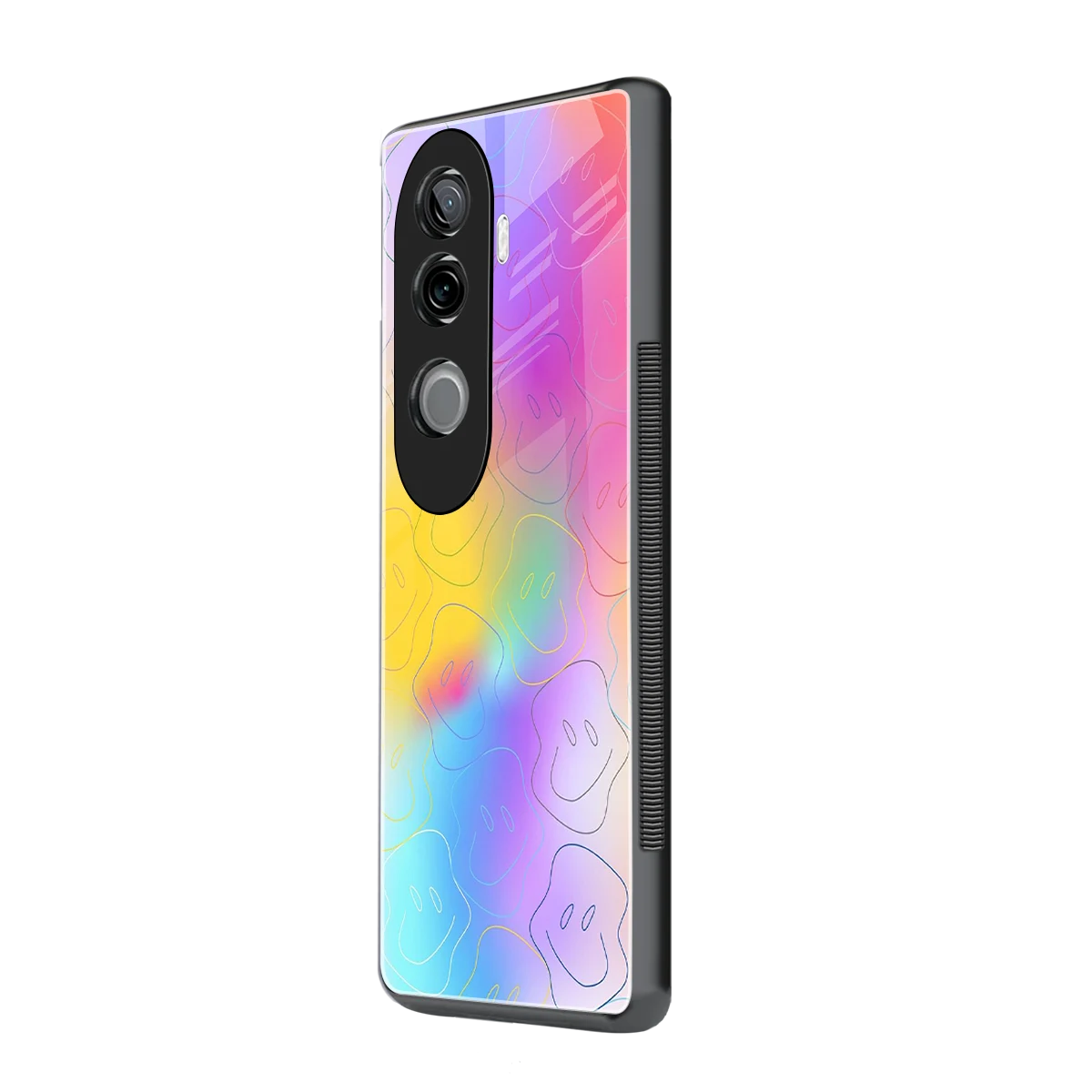 Smiley Colorburst vivo v40e mobile cover | shockproof glass phone case
