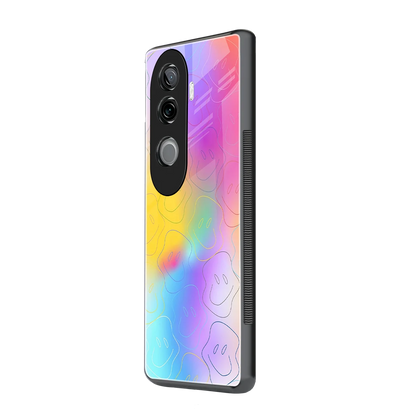 Smiley Colorburst vivo v40e mobile cover | shockproof glass phone case