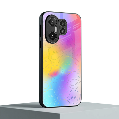 Smiley Colorburst vivo x200 fe mobile cover | shockproof glass phone case