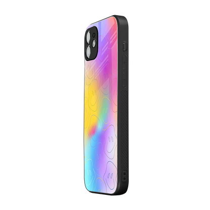 Smiley Colorburst iphone 11 mobile cover | shockproof glass phone case