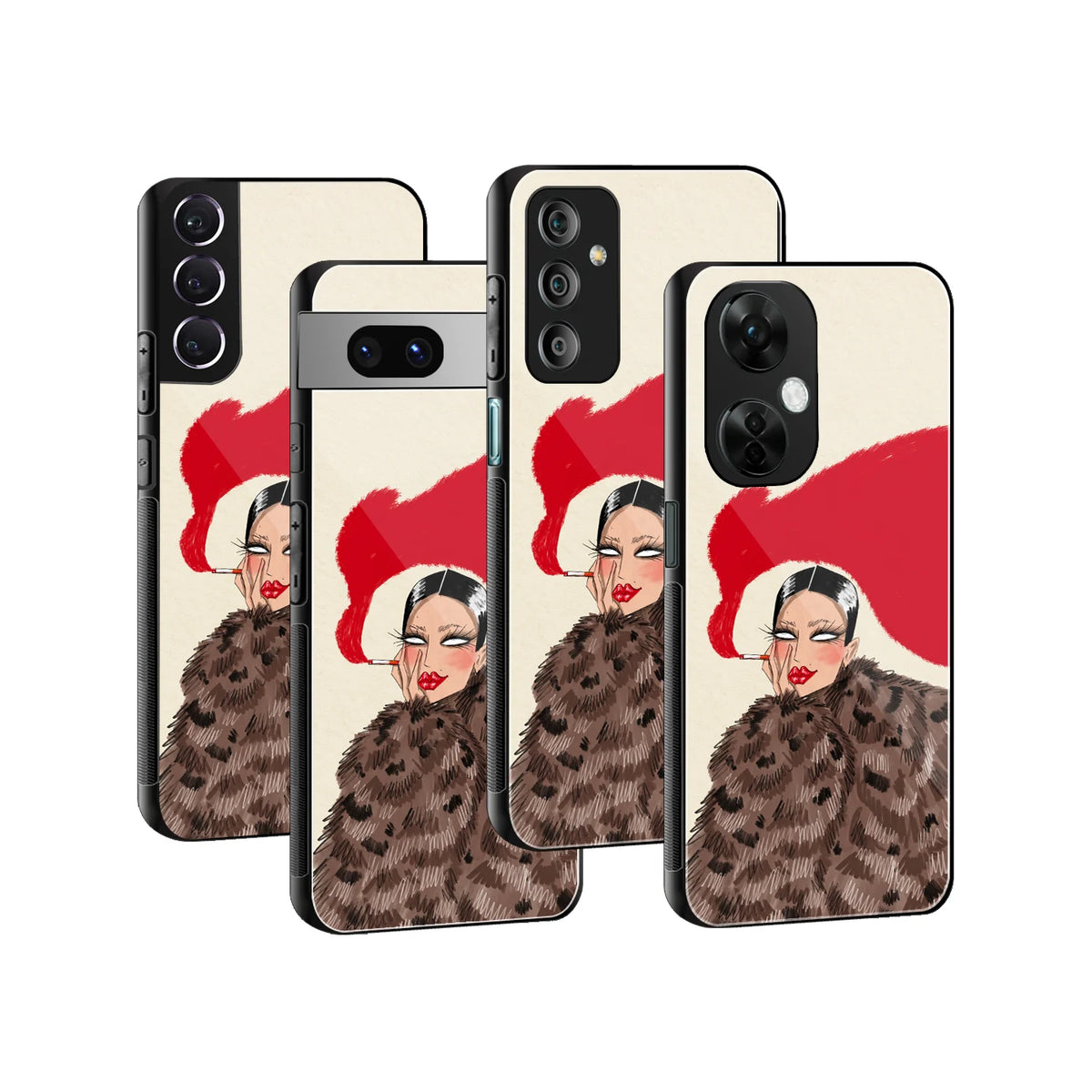 Stylish Glass Back Case for All Smartphones iPhone, Samsung, OnePlus, Pixel, Redmi, Oppo, Vivo, Motorola