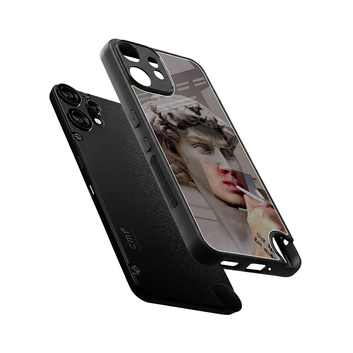 Smokin David sleek cmf nothing phone 2 pro cover with tempered glass back and TPU edges