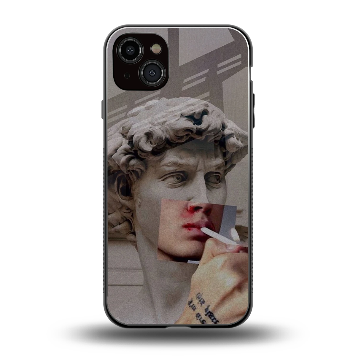 Smokin David back phone cover | glass case for iphone 14 plus