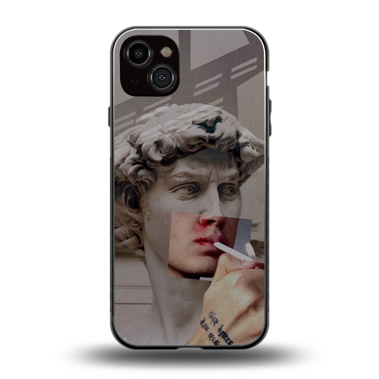 Smokin David back phone cover | glass case for iphone 14 plus