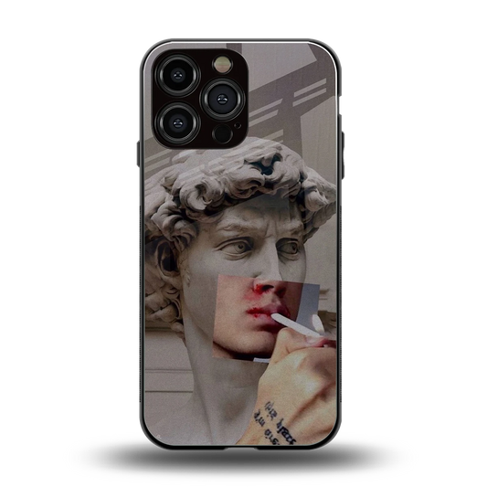 Smokin David back phone cover | glass case for iphone 15 pro max