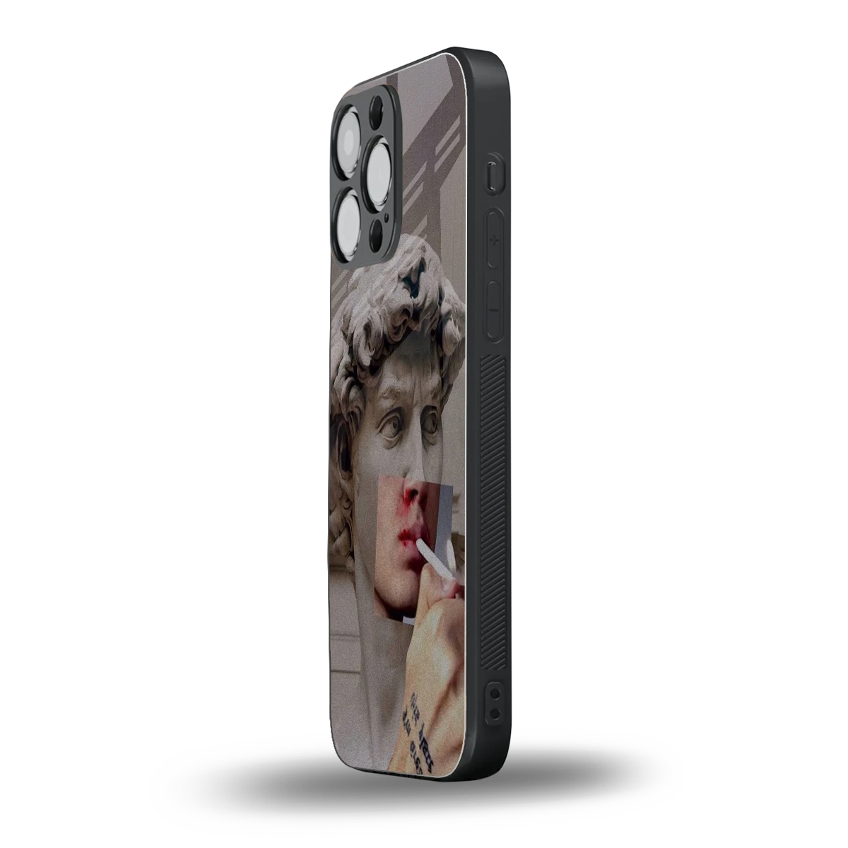Smokin David iphone 15 pro max mobile cover | shockproof glass phone case