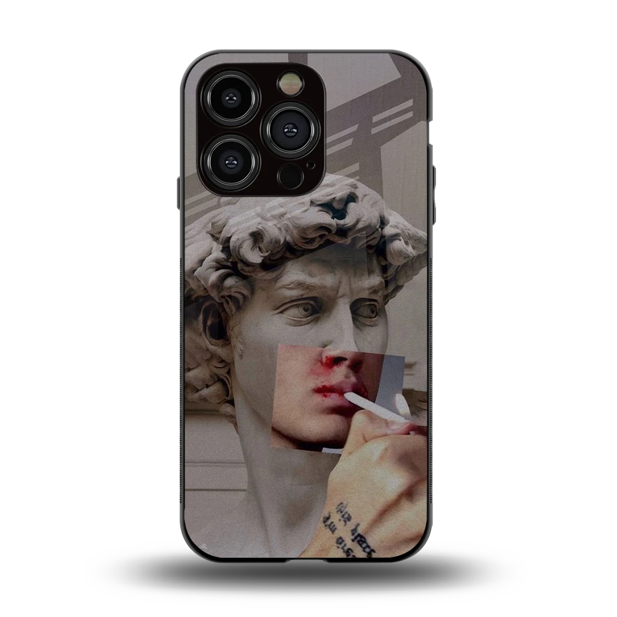 Smokin David back phone cover | glass case for iphone 15 pro