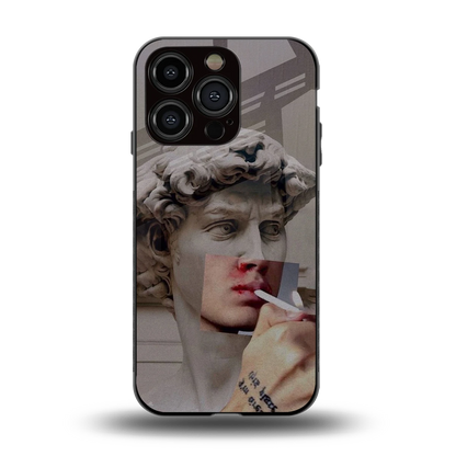 Smokin David back phone cover | glass case for iphone 15 pro