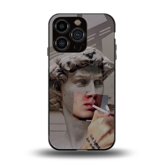Smokin David back phone cover | glass case for iphone 15 pro