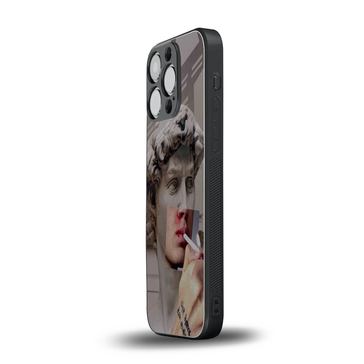 Smokin David iphone 15 pro mobile cover | shockproof glass phone case