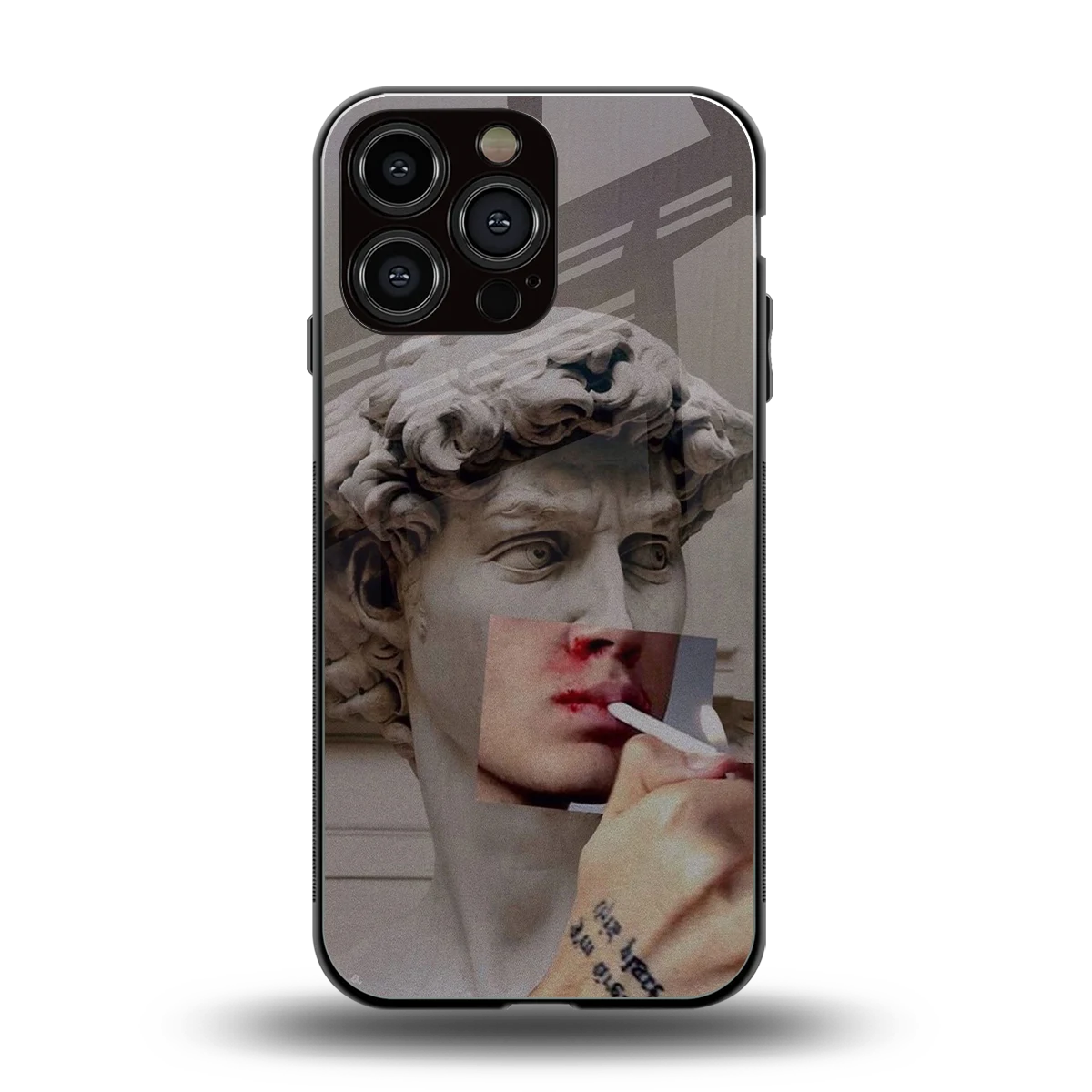 Smokin David back phone cover | glass case for iphone 16 pro max