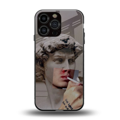 Smokin David back phone cover | glass case for iphone 16 pro max