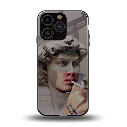 Smokin David back phone cover | glass case for iphone 16 pro