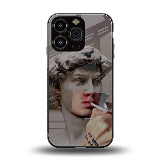 Smokin David back phone cover | glass case for iphone 16 pro