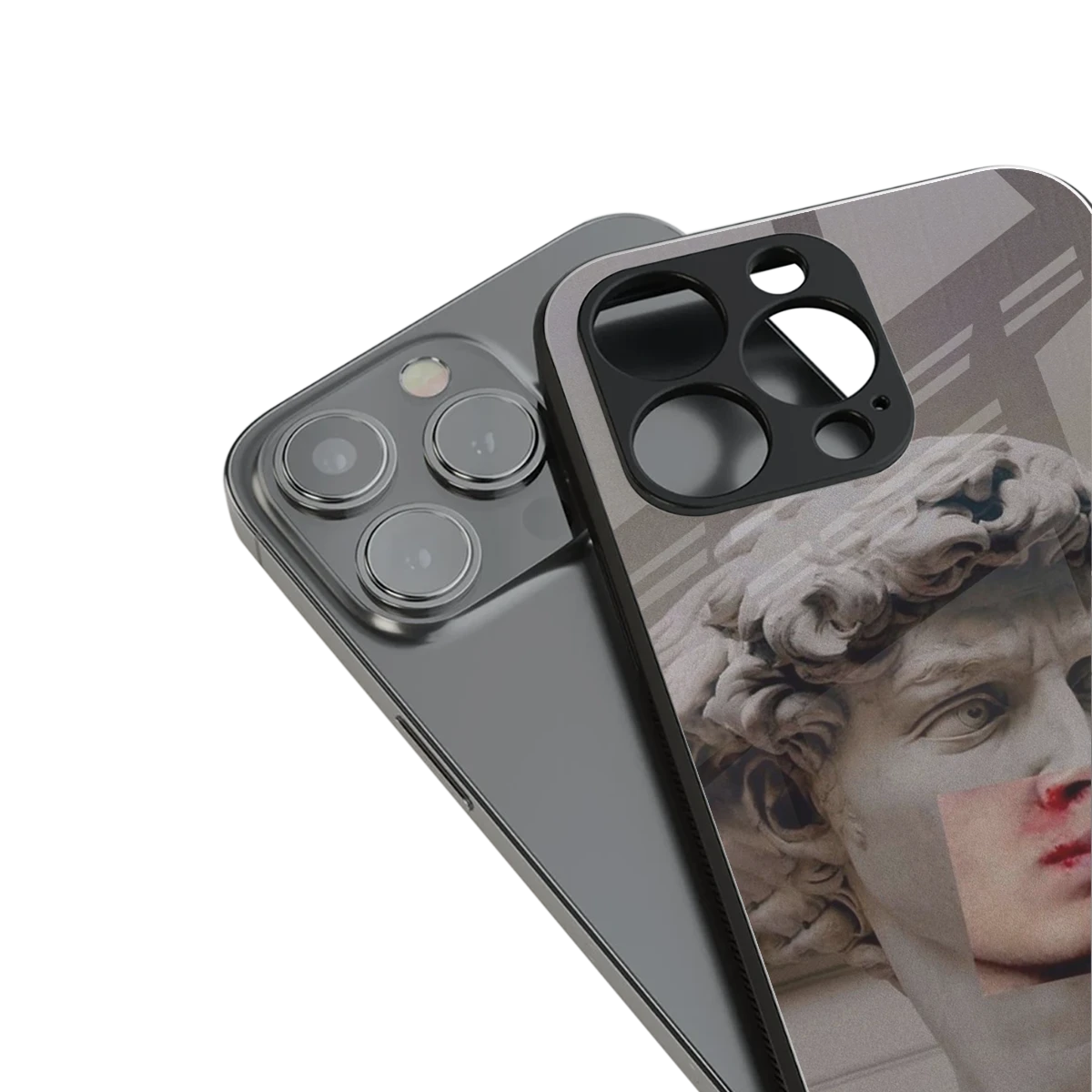 Smokin David stylish phone case for iphone 15 pro | glossy glass and slim fit
