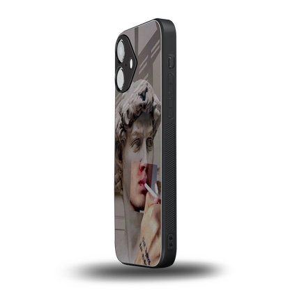 Smokin David iPhone 16 mobile cover | shockproof glass phone case